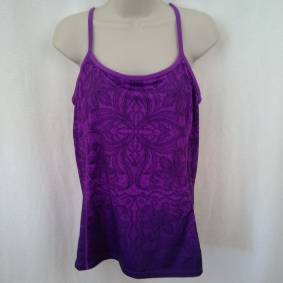 Athleta Tops - Athleta womens top L Workout tank Purple pink ombr